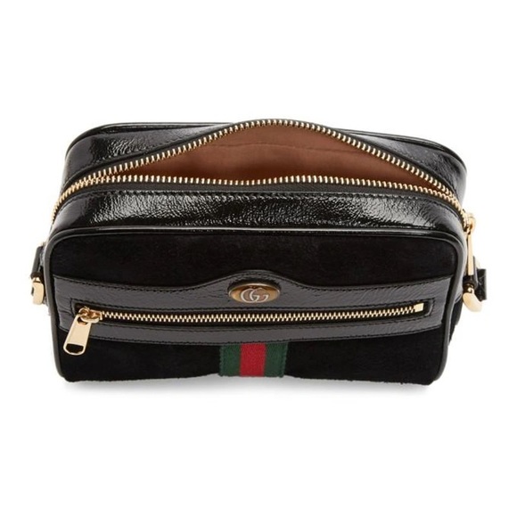 Gucci Bags Gucci Ophidia Black Suede Crossbody Bag Poshmark